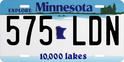 MN license plate 575LDN