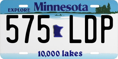 MN license plate 575LDP