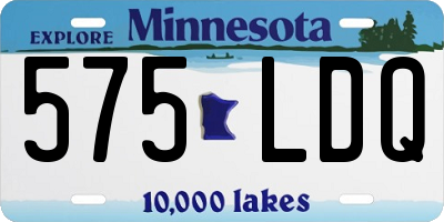 MN license plate 575LDQ