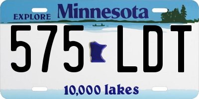 MN license plate 575LDT