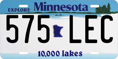 MN license plate 575LEC