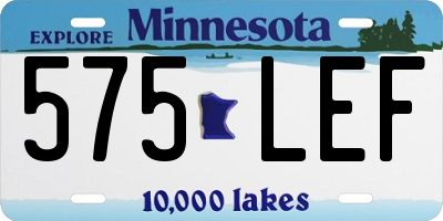 MN license plate 575LEF