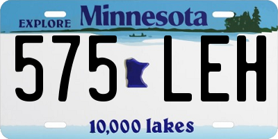 MN license plate 575LEH