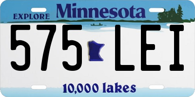 MN license plate 575LEI