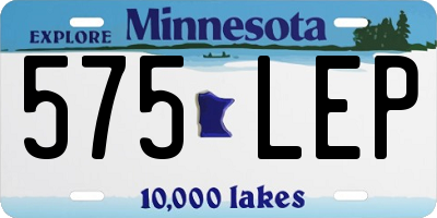 MN license plate 575LEP