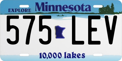 MN license plate 575LEV