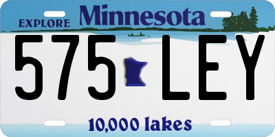 MN license plate 575LEY
