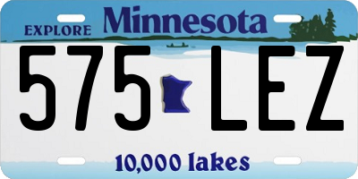 MN license plate 575LEZ