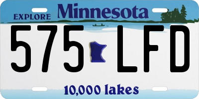MN license plate 575LFD