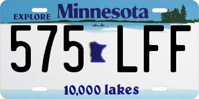 MN license plate 575LFF