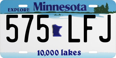 MN license plate 575LFJ