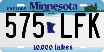 MN license plate 575LFK