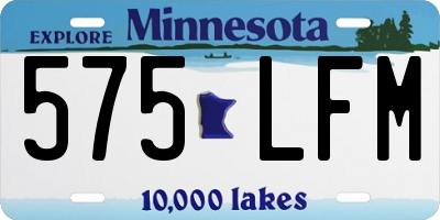 MN license plate 575LFM