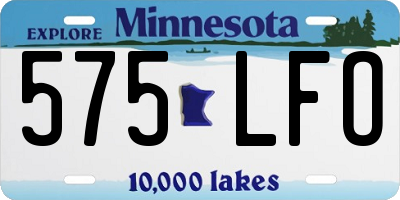 MN license plate 575LFO