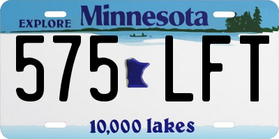 MN license plate 575LFT