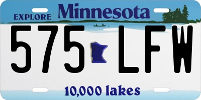 MN license plate 575LFW
