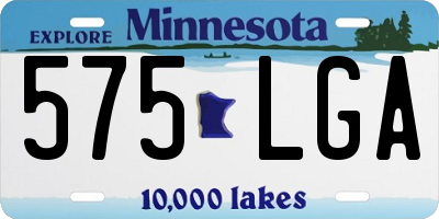 MN license plate 575LGA