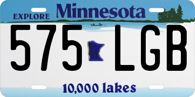 MN license plate 575LGB