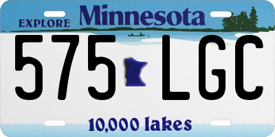 MN license plate 575LGC