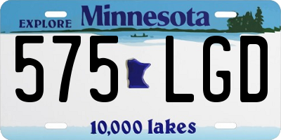 MN license plate 575LGD