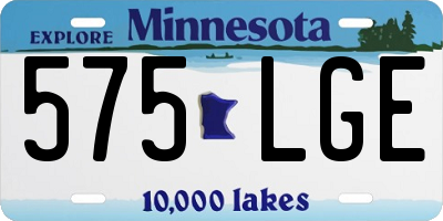 MN license plate 575LGE