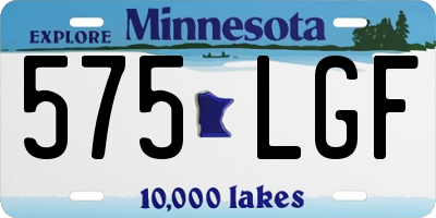 MN license plate 575LGF