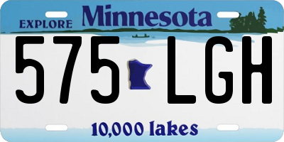 MN license plate 575LGH