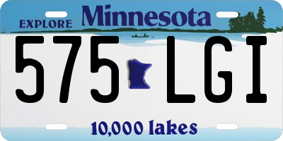 MN license plate 575LGI