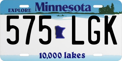 MN license plate 575LGK