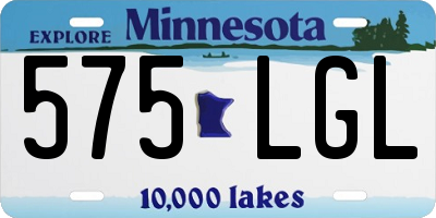 MN license plate 575LGL