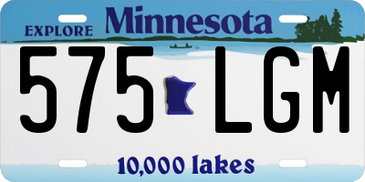MN license plate 575LGM