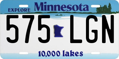 MN license plate 575LGN