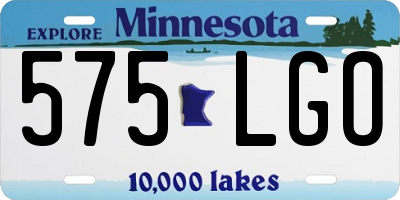 MN license plate 575LGO