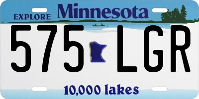 MN license plate 575LGR