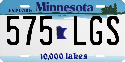 MN license plate 575LGS
