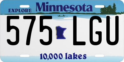 MN license plate 575LGU