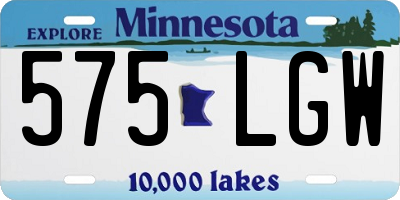 MN license plate 575LGW