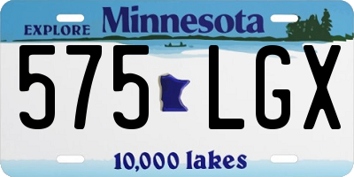 MN license plate 575LGX