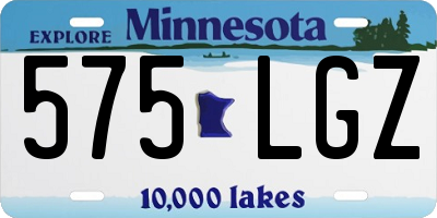 MN license plate 575LGZ
