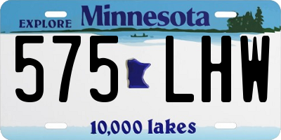 MN license plate 575LHW