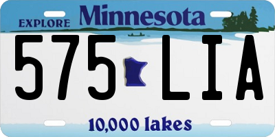 MN license plate 575LIA