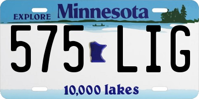 MN license plate 575LIG