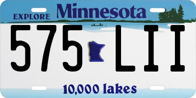 MN license plate 575LII