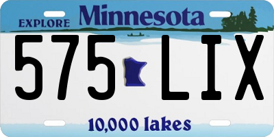 MN license plate 575LIX