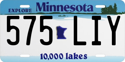 MN license plate 575LIY
