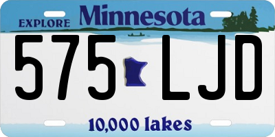 MN license plate 575LJD