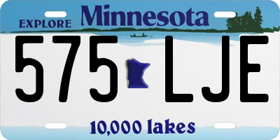 MN license plate 575LJE