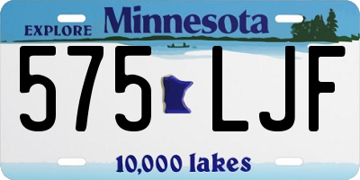 MN license plate 575LJF
