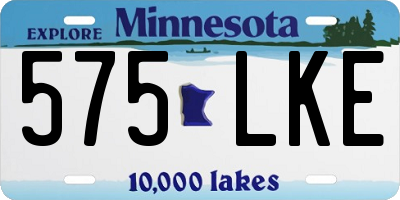 MN license plate 575LKE