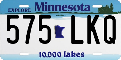 MN license plate 575LKQ